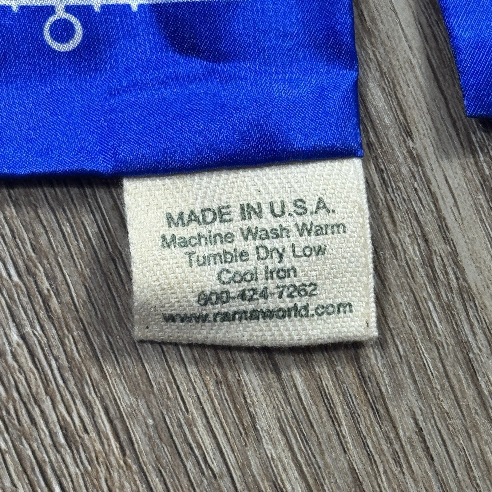 Rama World 56th Airlift Squadron USAF Pilot Scarf Blue C-5 Galaxy Made In USA