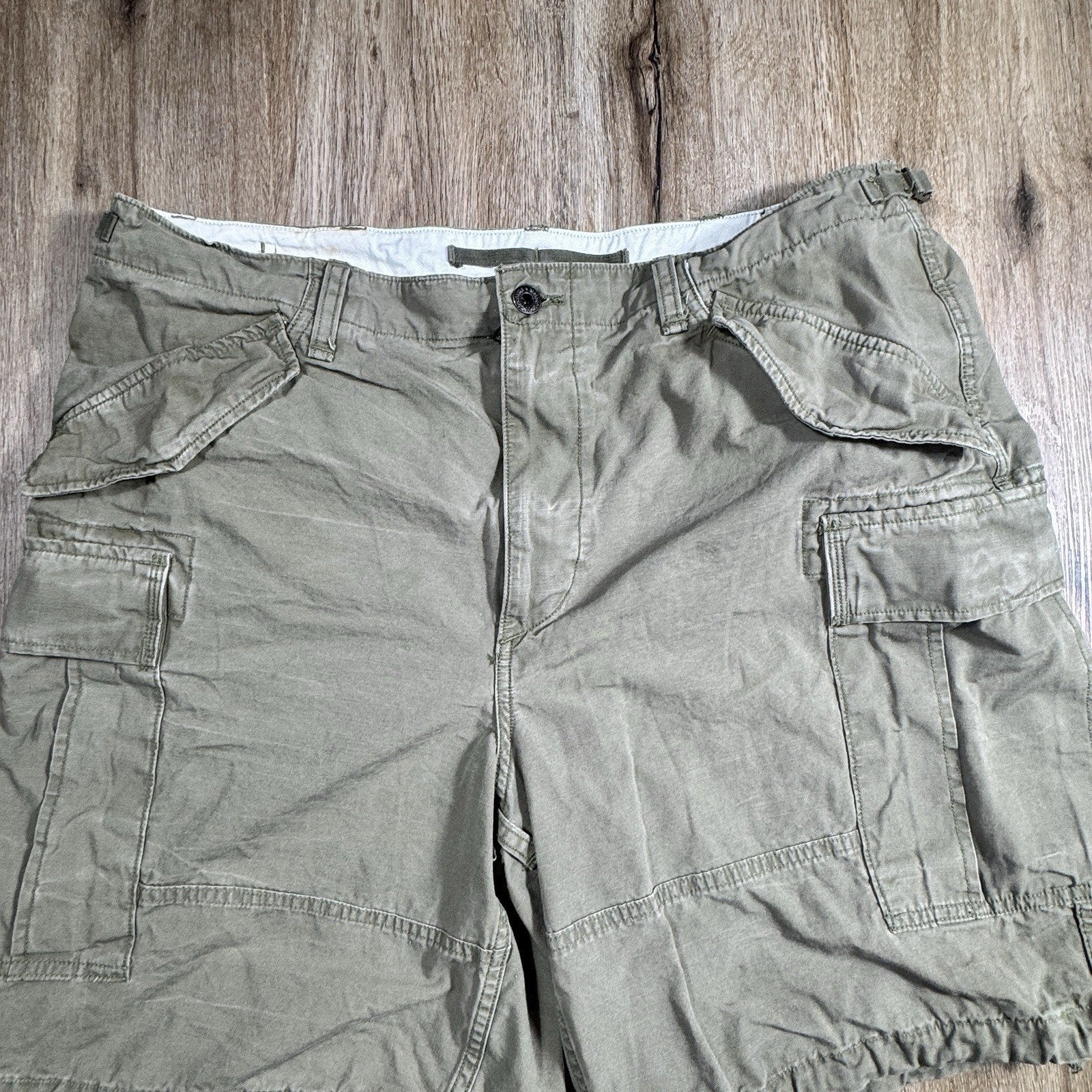 Polo Ralph Lauren Surplus Utility Cargo Shorts Mens 36 Green Cotton Combat Y2K