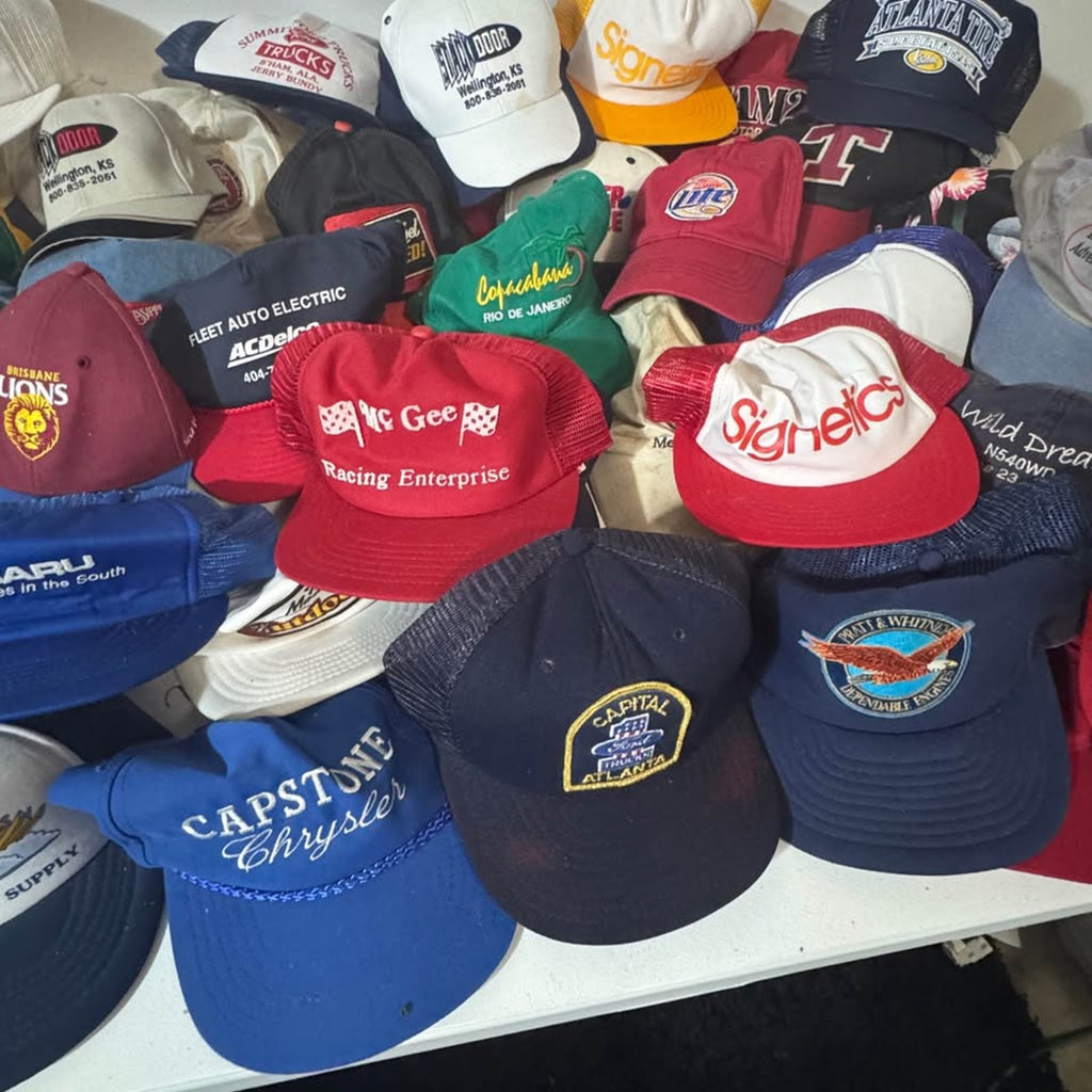 Vtg Trucker Hat Lot 60+ Ford Goodyear A&W Subaru Promo Snapback Caps
