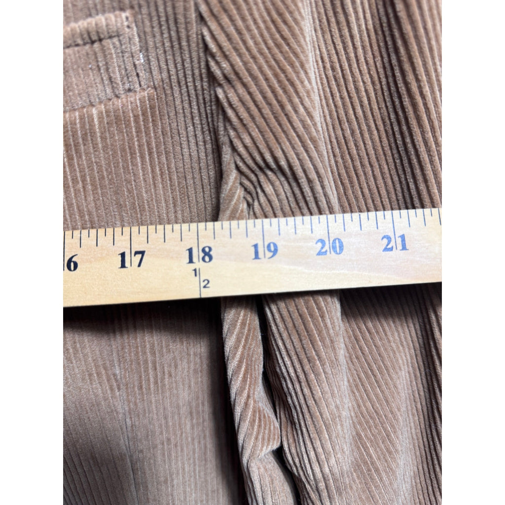 Abercrombie & Fitch Tan Corduroy Sport Coat Blazer Jacket Large L Brown 3 Y2K