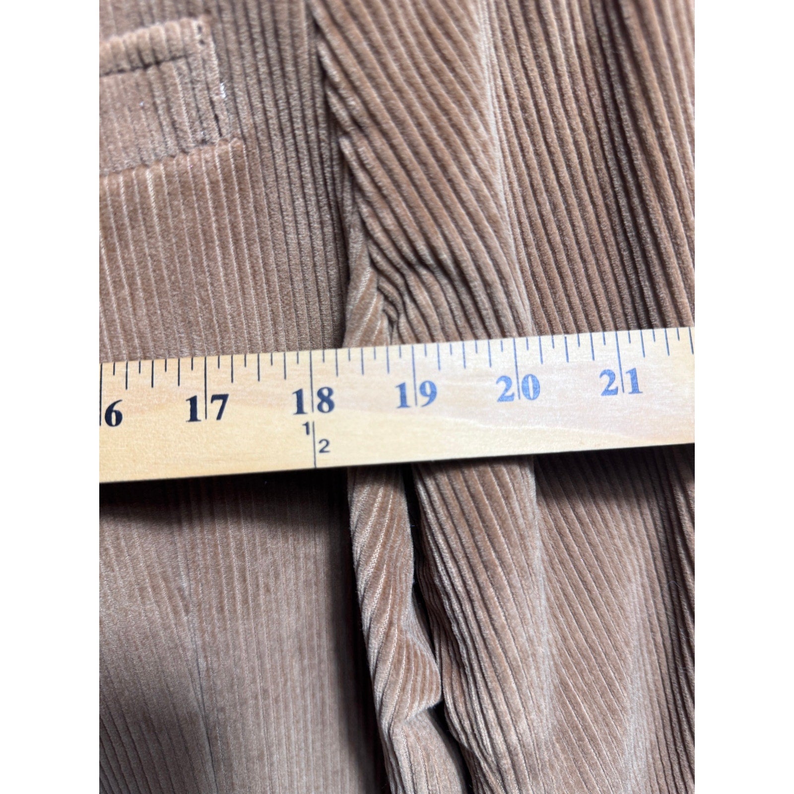 Abercrombie & Fitch Tan Corduroy Sport Coat Blazer Jacket Large L Brown 3 Y2K