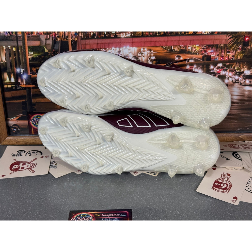 Adidas Adizero Electric.1 Football Cleats Burgundy White IF4196 Men’s 11.5 New