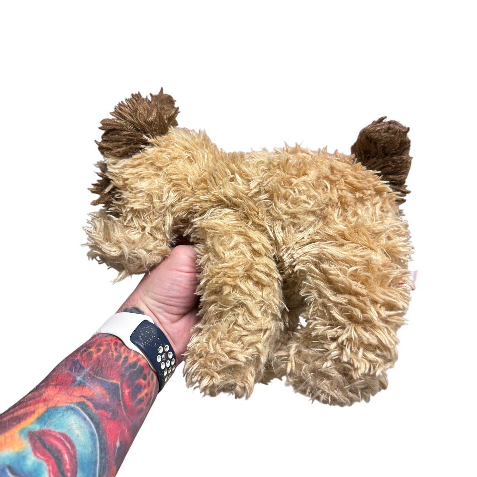 VTG Ty Classic Roscoe Puppy Dog 9" 2007 Shaggy Brown Tan Buddy Floppy Eye