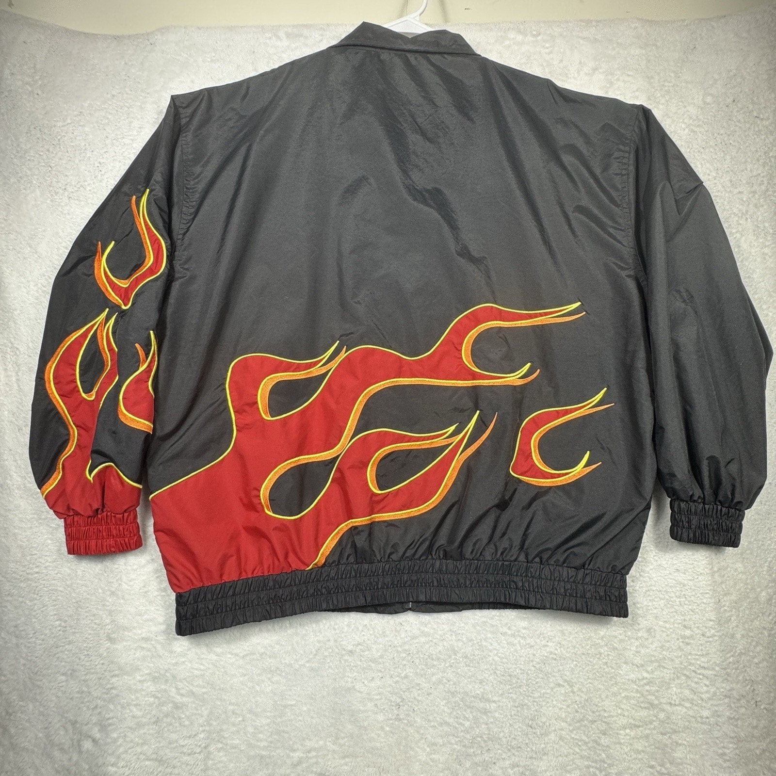 Speed Zone Race Gear Flame Racing Jacket VTG Y2K 2XL Lifetime KIA Hot Rod USA