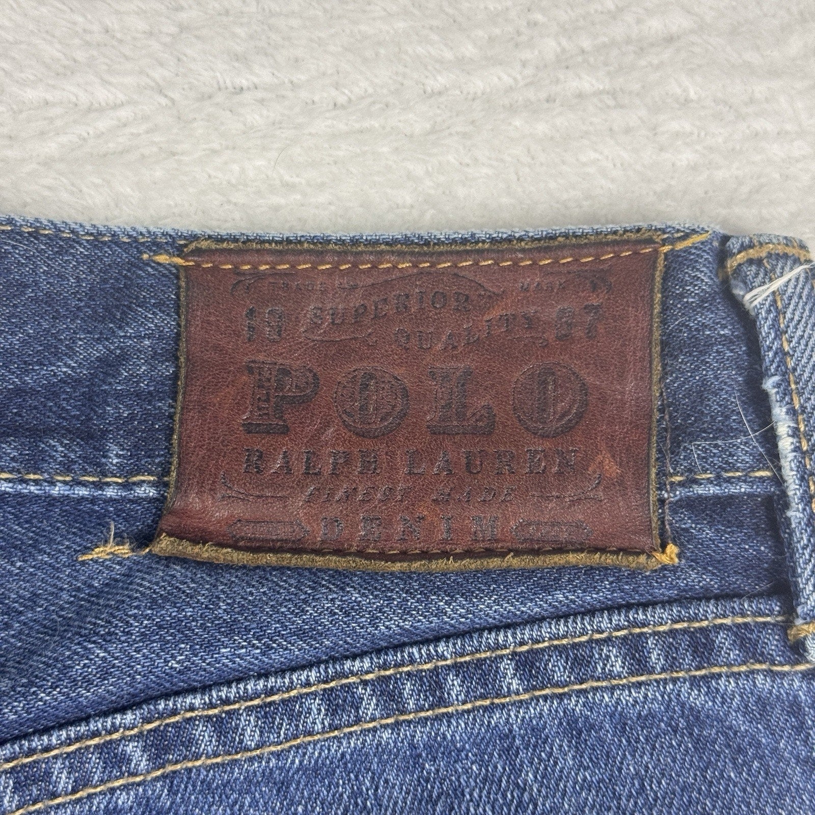 Vintage Polo Ralph Lauren Classic 67 Jeans Mens 32 x 32 Bootcut Split Hem Y2K