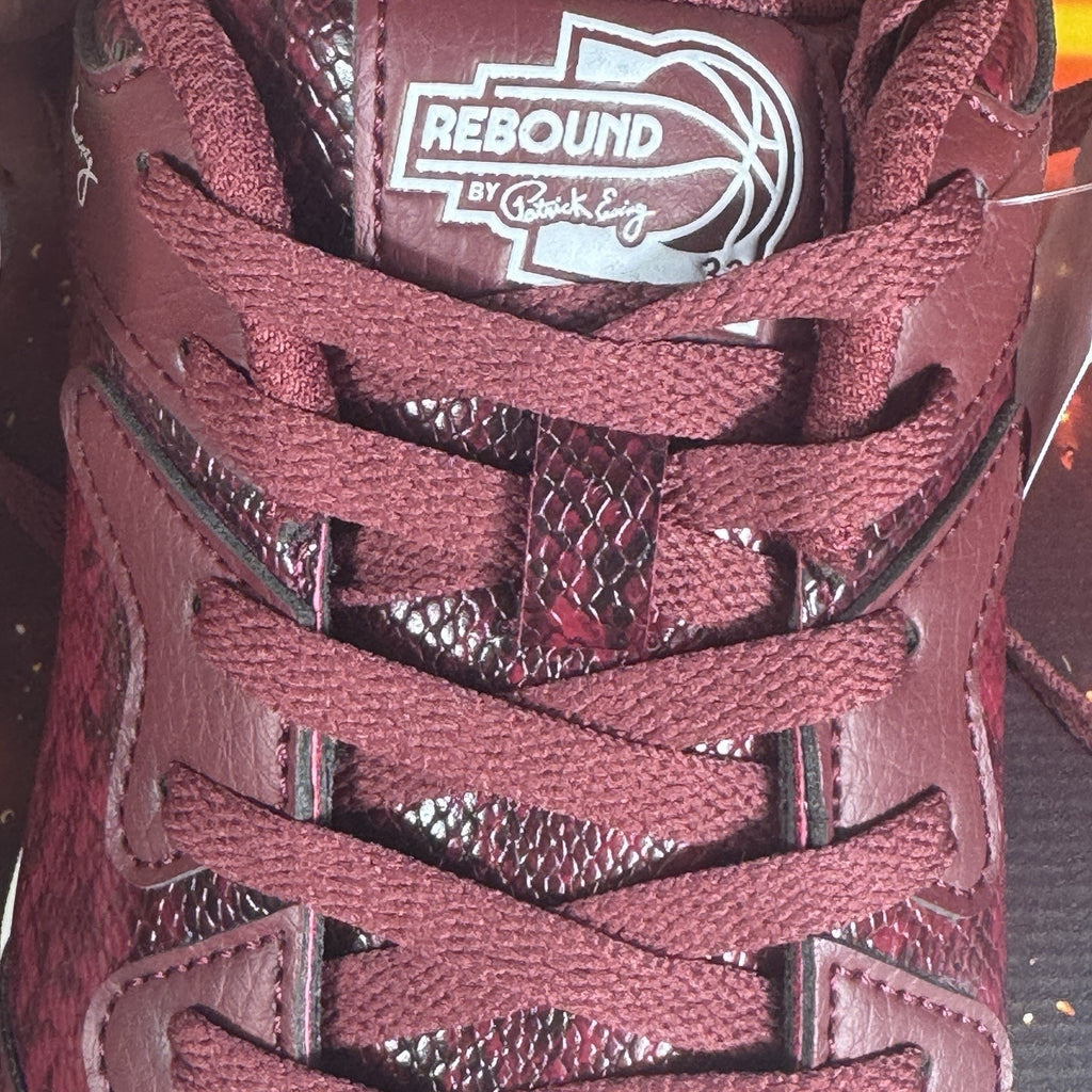 Patrick Ewing Rebound Backcourt Snake Burgundy Sneakers Shoes 1RMSN06-117 8.5