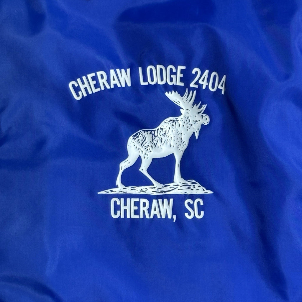Vintage Hilton Active Apparel Coach Jacket Cheraw SC Lodge 2404 Moose Made USA L