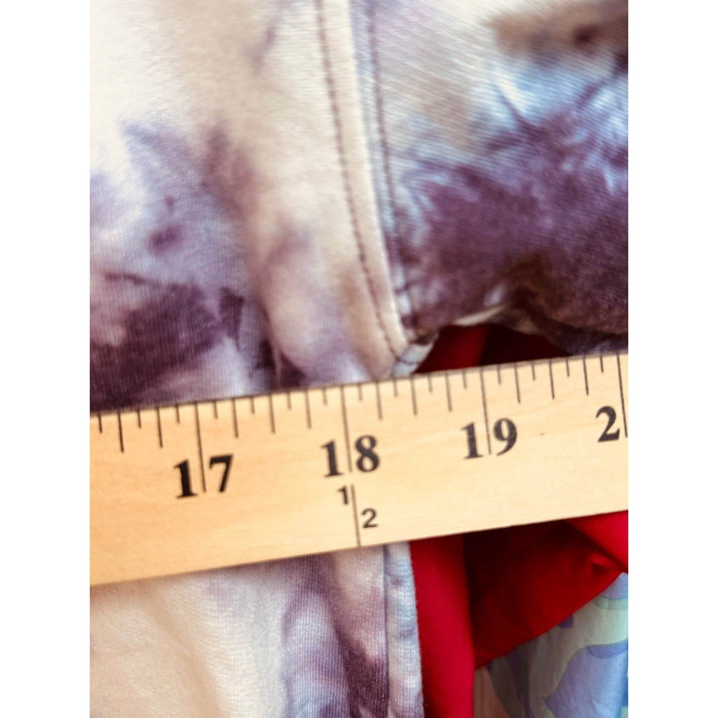 MTV Music Television Tie Dye Sweatshirt Purple White Graphic Crewneck Medium