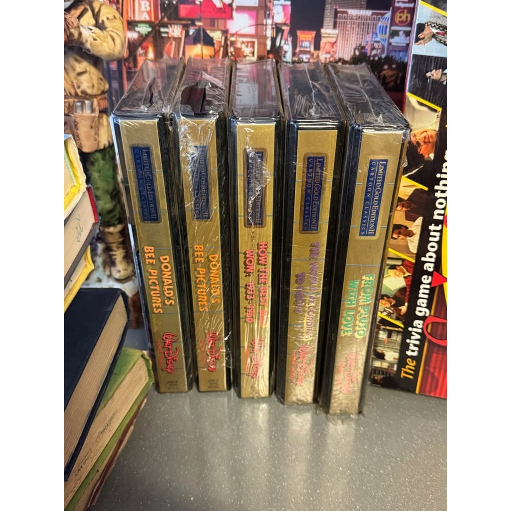 Vintage Walt Disney Gold Edition II VHS Lot Sealed Donald Goofy Pluto 5 Tape
