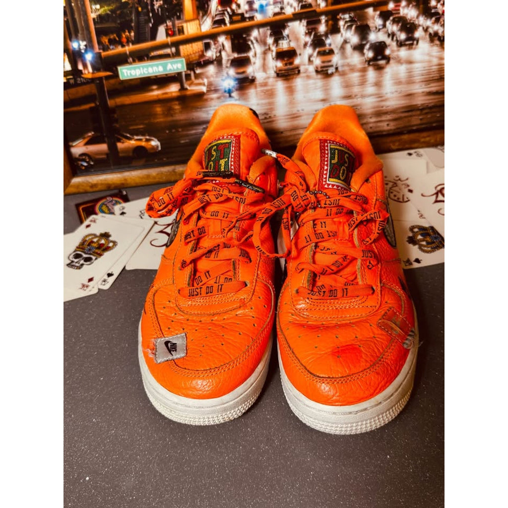 Nike Air Force 1 Low GS Just Do It Total Orange Black AO3977-800 Youth 5.5Y / Women’s 7