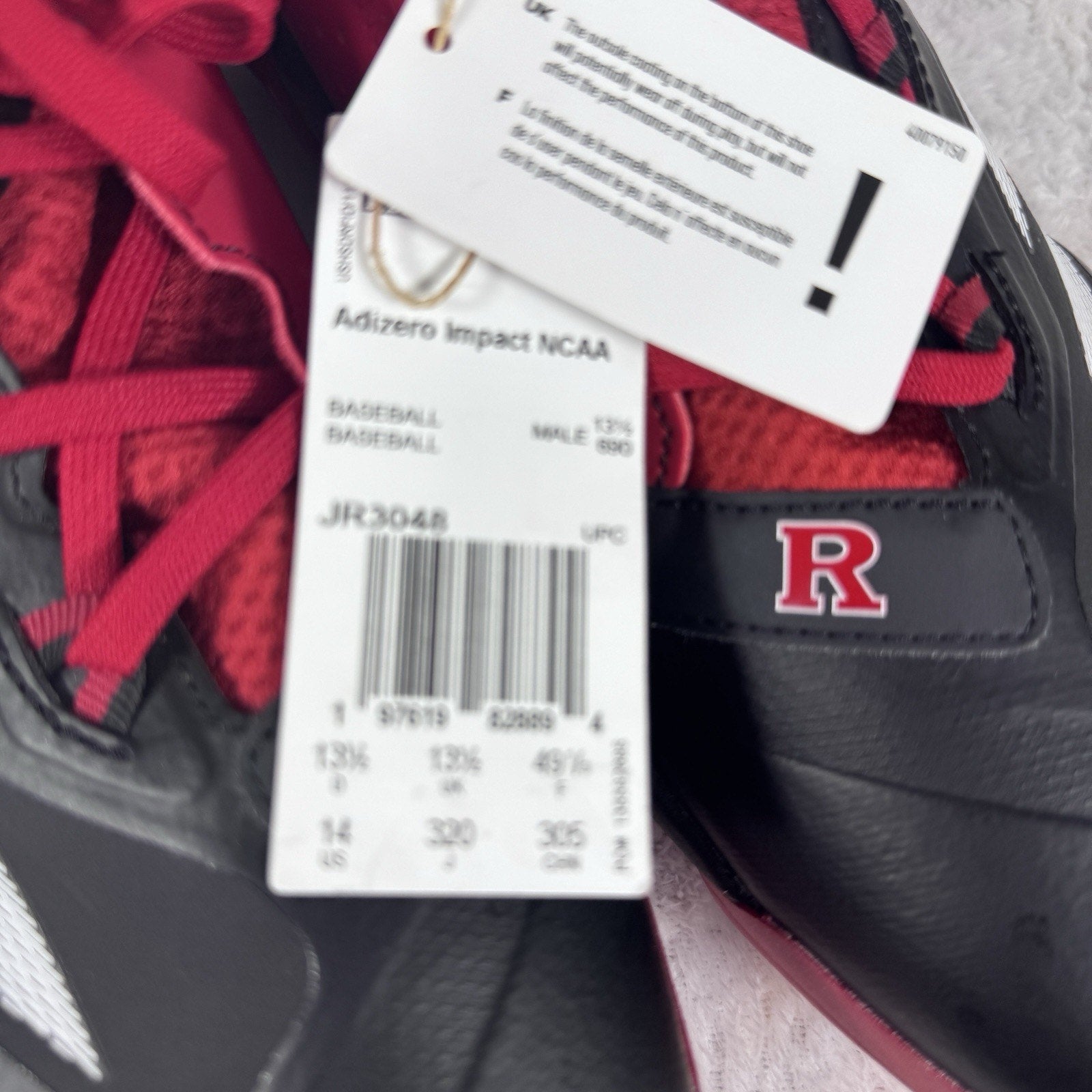 Adidas Adizero Impact NCAA Rutgers PE Baseball Cleats JR3048 Men’s 14
