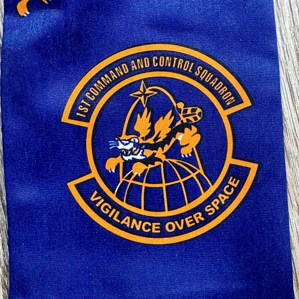 VTG 1990s RAMA World 1st Command & Control Squadron Flight Scarf USAF Space 46”