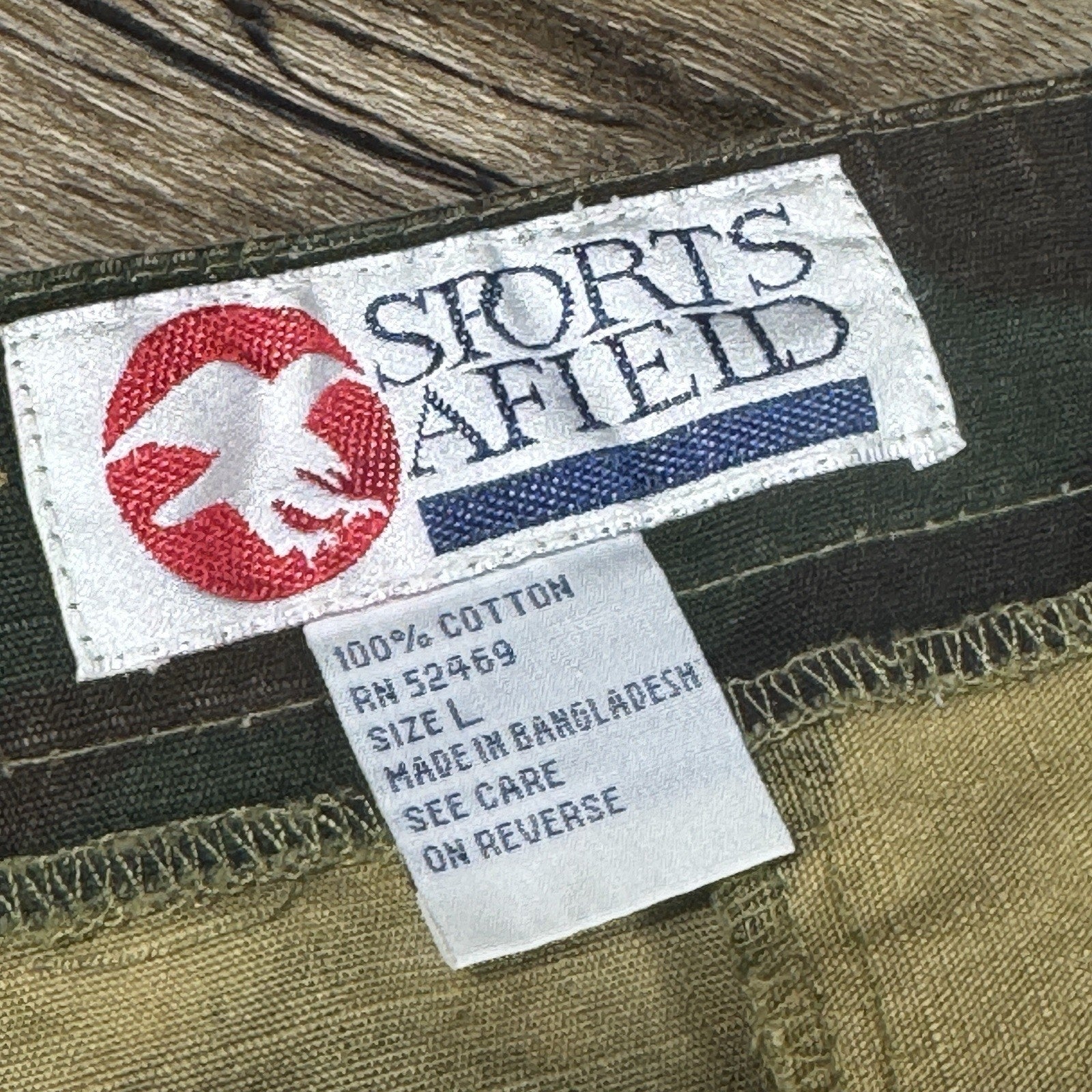Vtg Sports Afield Woodland Camo Cargo Pants Men's L-XL 36x27 Tactical Hunting