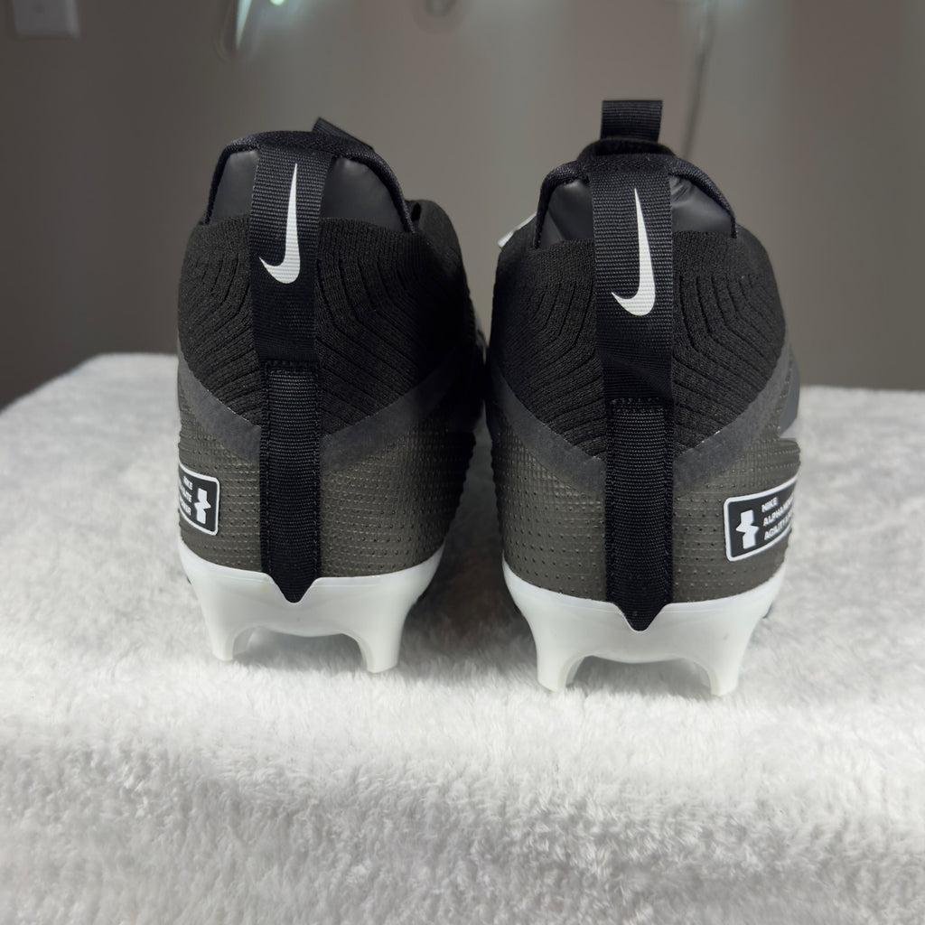 Nike Alpha Menace 4 Elite Football Cleats Black White HF5690-001 Sz 12