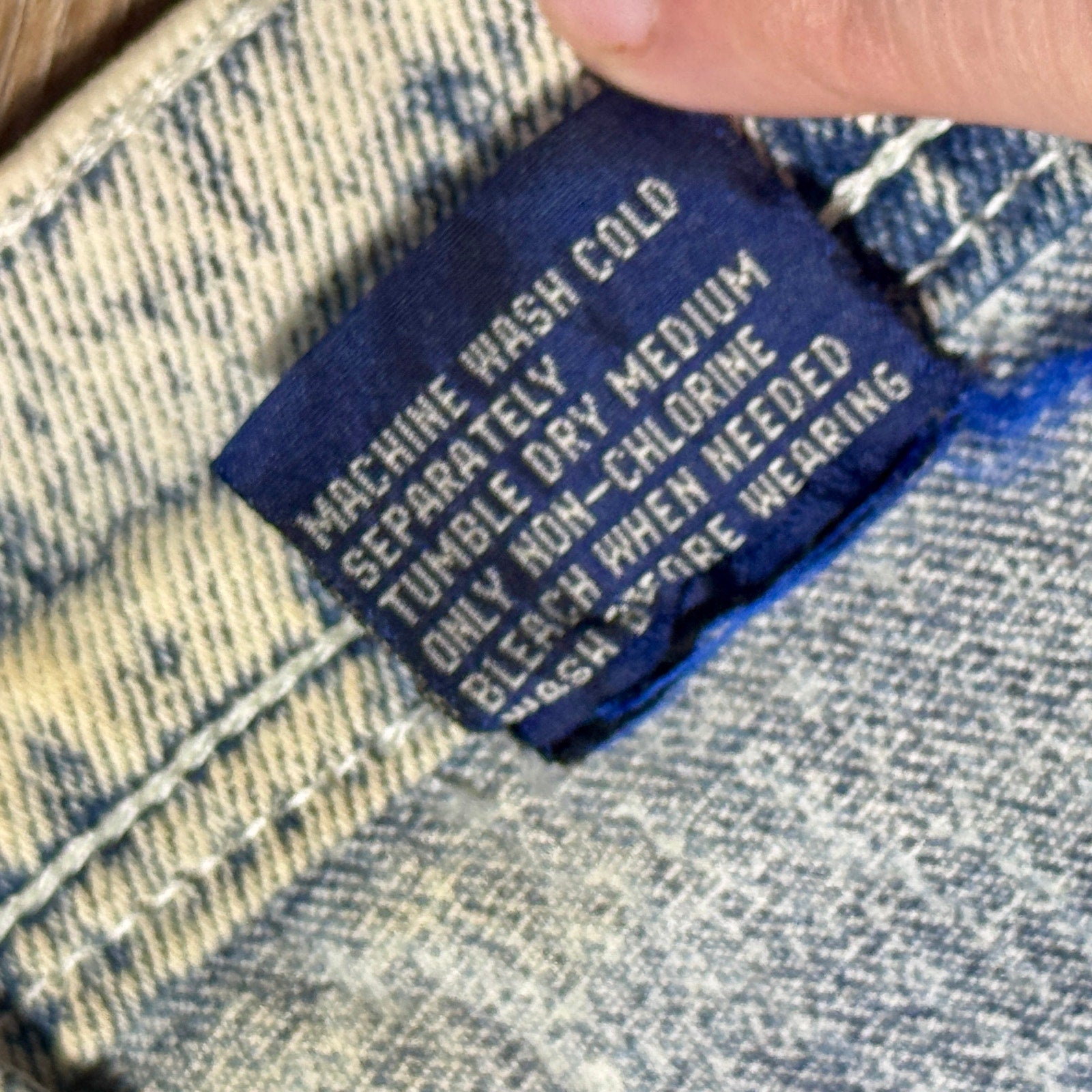 Vtg 80s/90s L.A. Blues Acid Wash Lace Up Jeans Womens 16 Velvet Trim High Rise