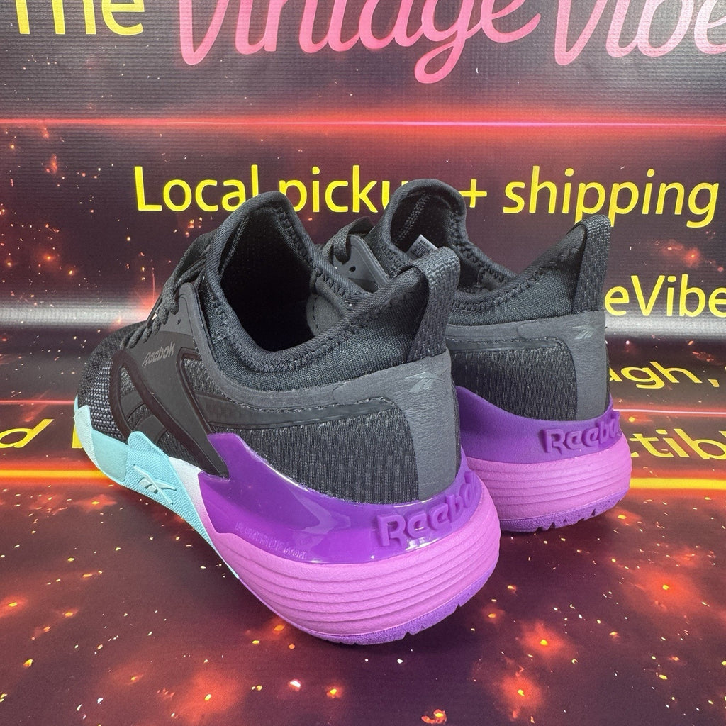 Reebok Sneaker Training 100212266 Nano Court Grey Purple Aqua Men’s 9 Women 10.5