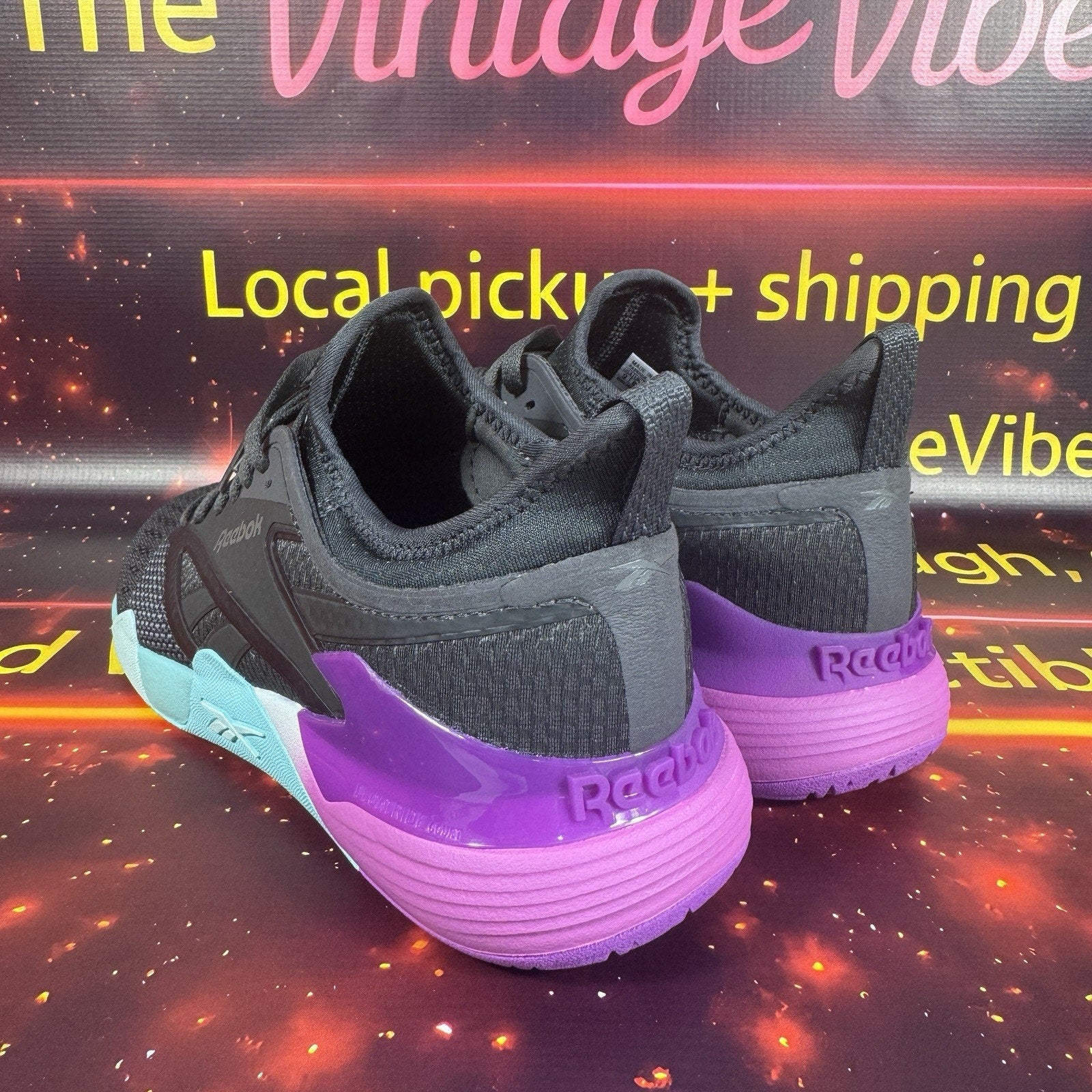 Reebok Sneaker Training 100212266 Nano Court Grey Purple Aqua Men’s 9 Women 10.5