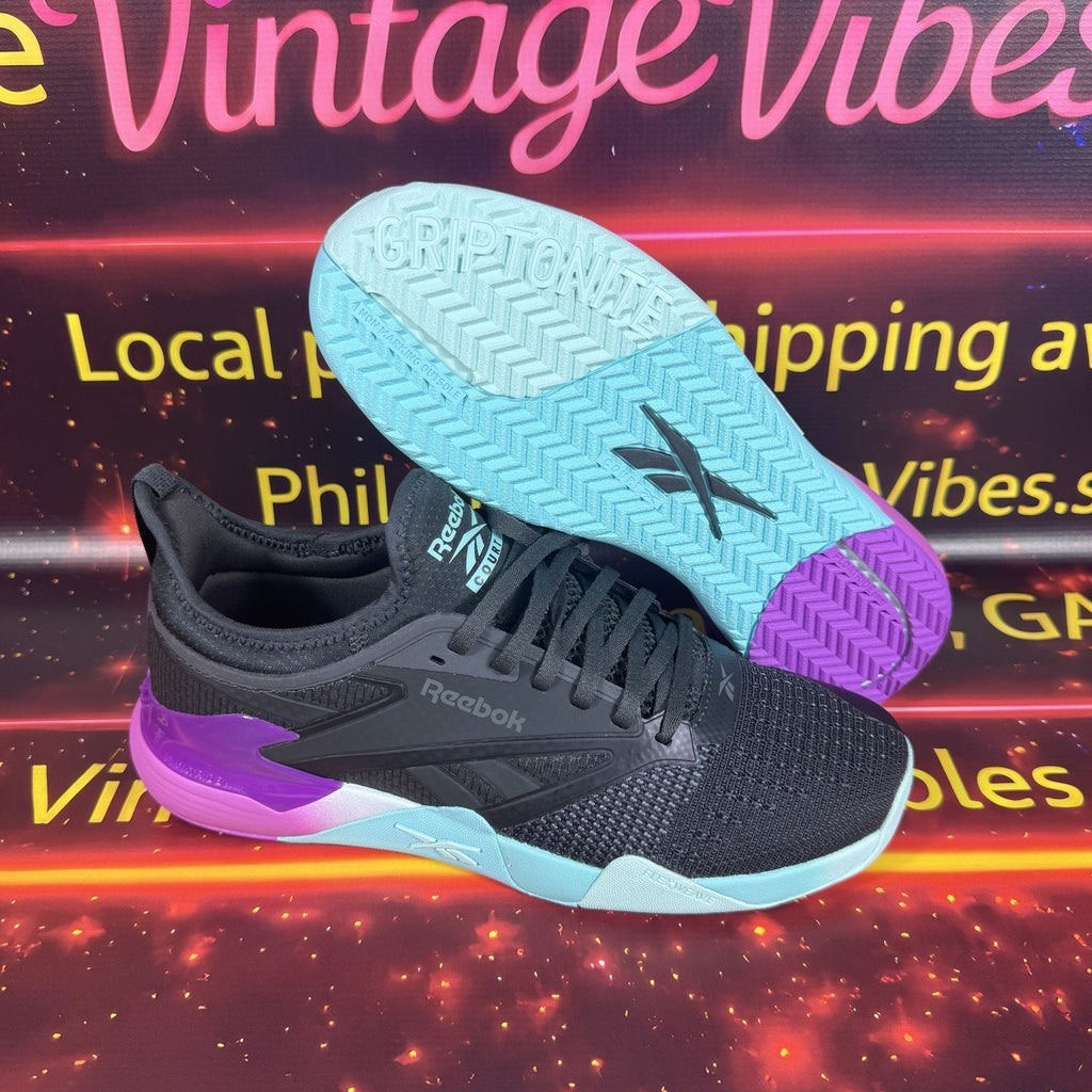 Reebok Sneaker Training 100212266 Nano Court Grey Purple Aqua Men’s 9 Women 10.5