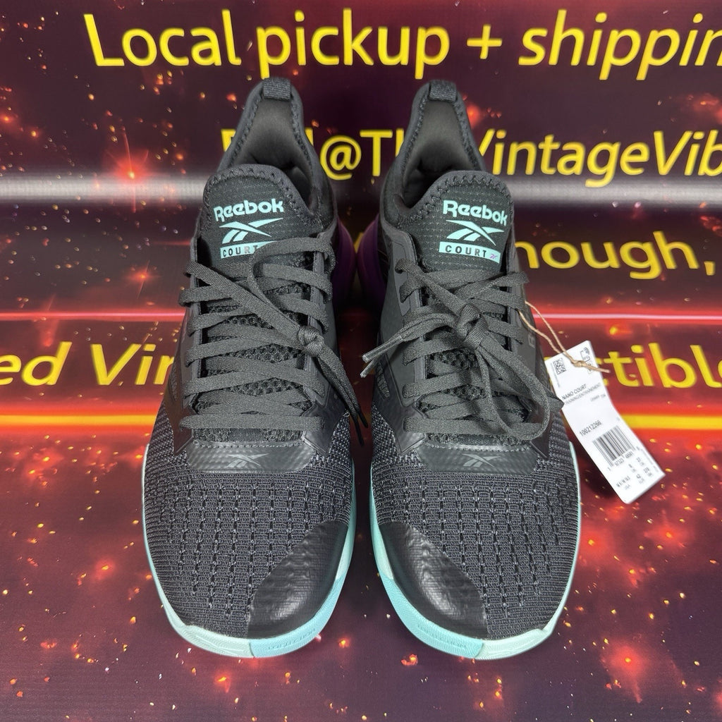 Reebok Sneaker Training 100212266 Nano Court Grey Purple Aqua Men’s 9 Women 10.5