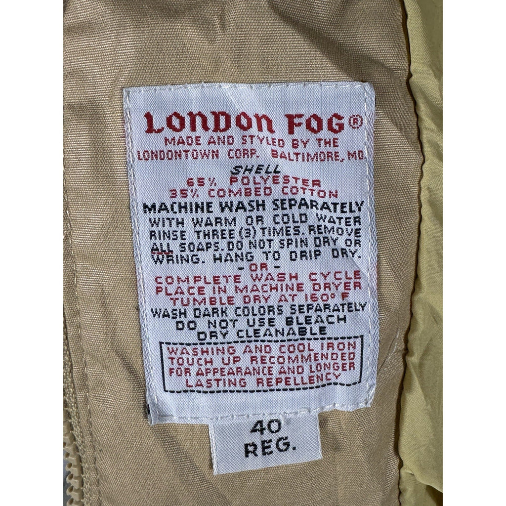 Vtg 1970s London Fog Outdoors Unlimited Striped Cafe Racer Jacket Tan Brown Sz M