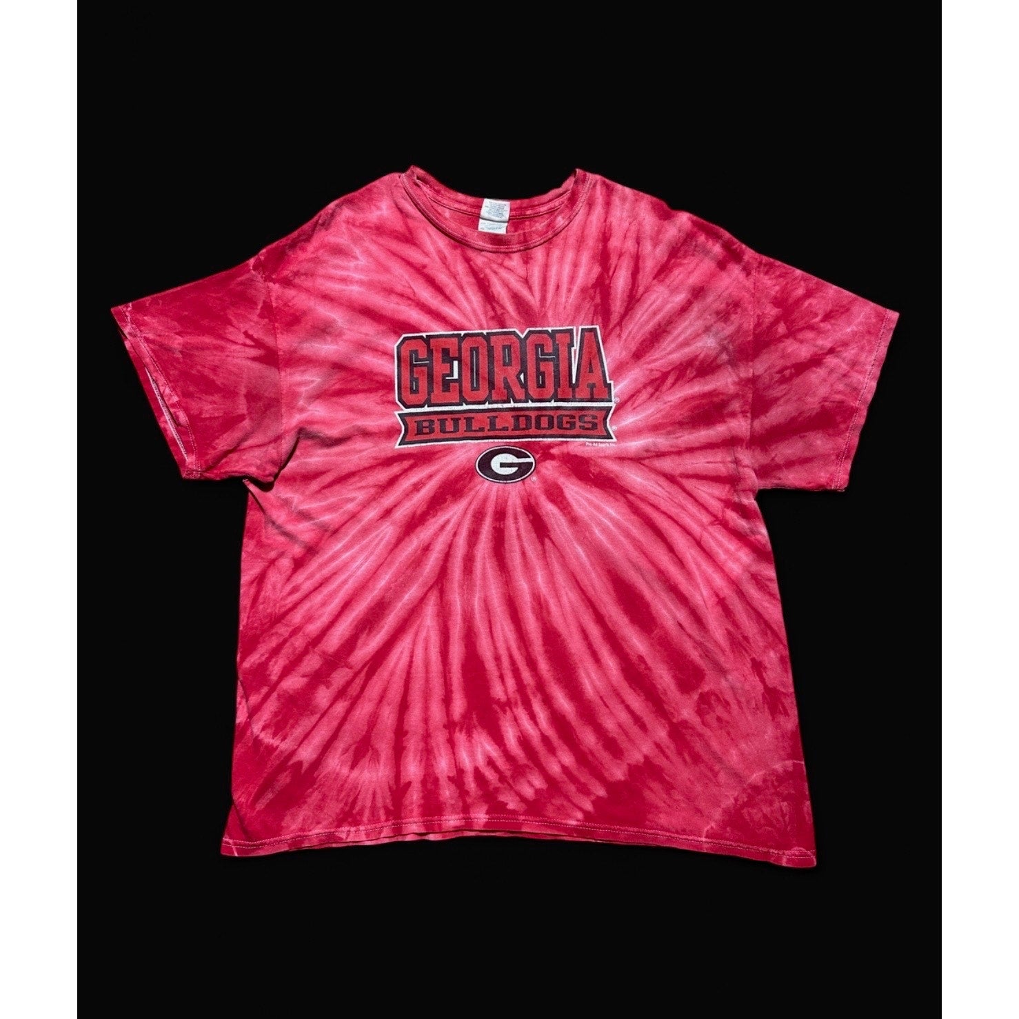 Georgia Bulldogs Tie Dye T Shirt XL Red Spiral NCAA College Football Fan Tee