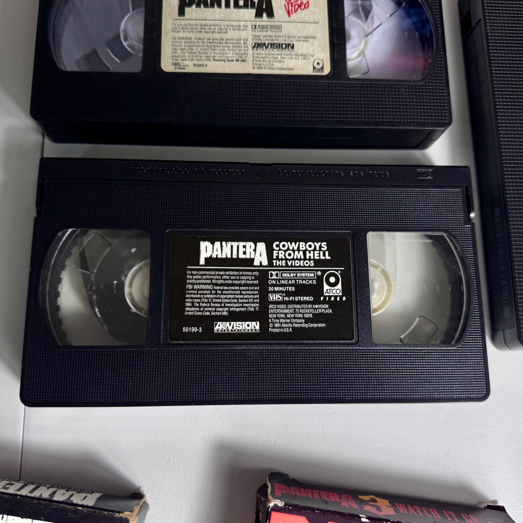 Pantera VHS Lot Vulgar Video Watch It Go 3 Cowboys From Hell Videos Metal 🎸🤘🏼