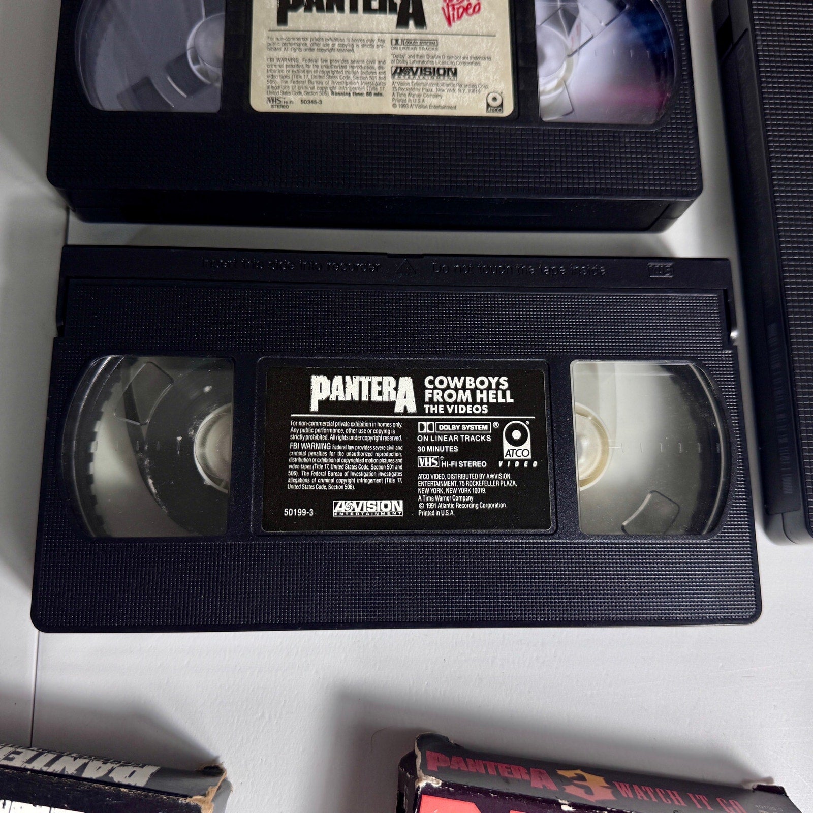 Pantera VHS Lot Vulgar Video Watch It Go 3 Cowboys From Hell Videos Metal 🎸🤘🏼