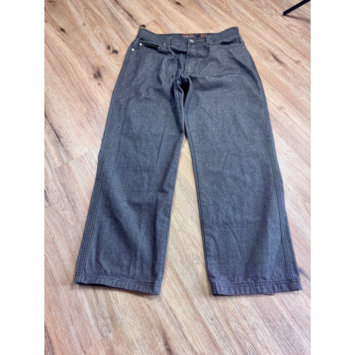 Y2K Rock N Run Relax Fit Baggy Wide Leg Skater Hip Hop Jeans Men’s 36x32