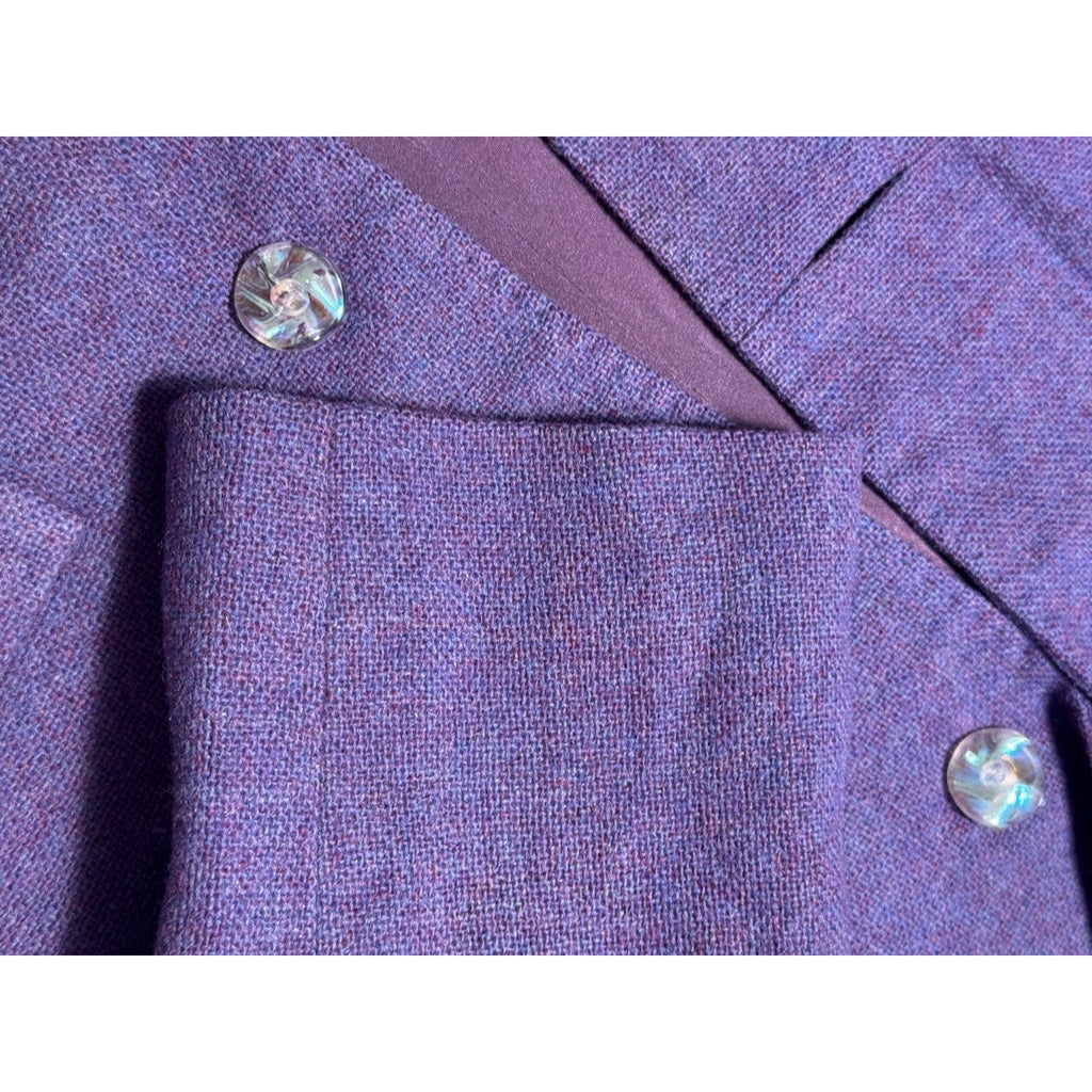 Vtg 50s Friedmont Rich’s Purple Wool Blazer ILGWU Union Jacket USA Sz Small 4-6