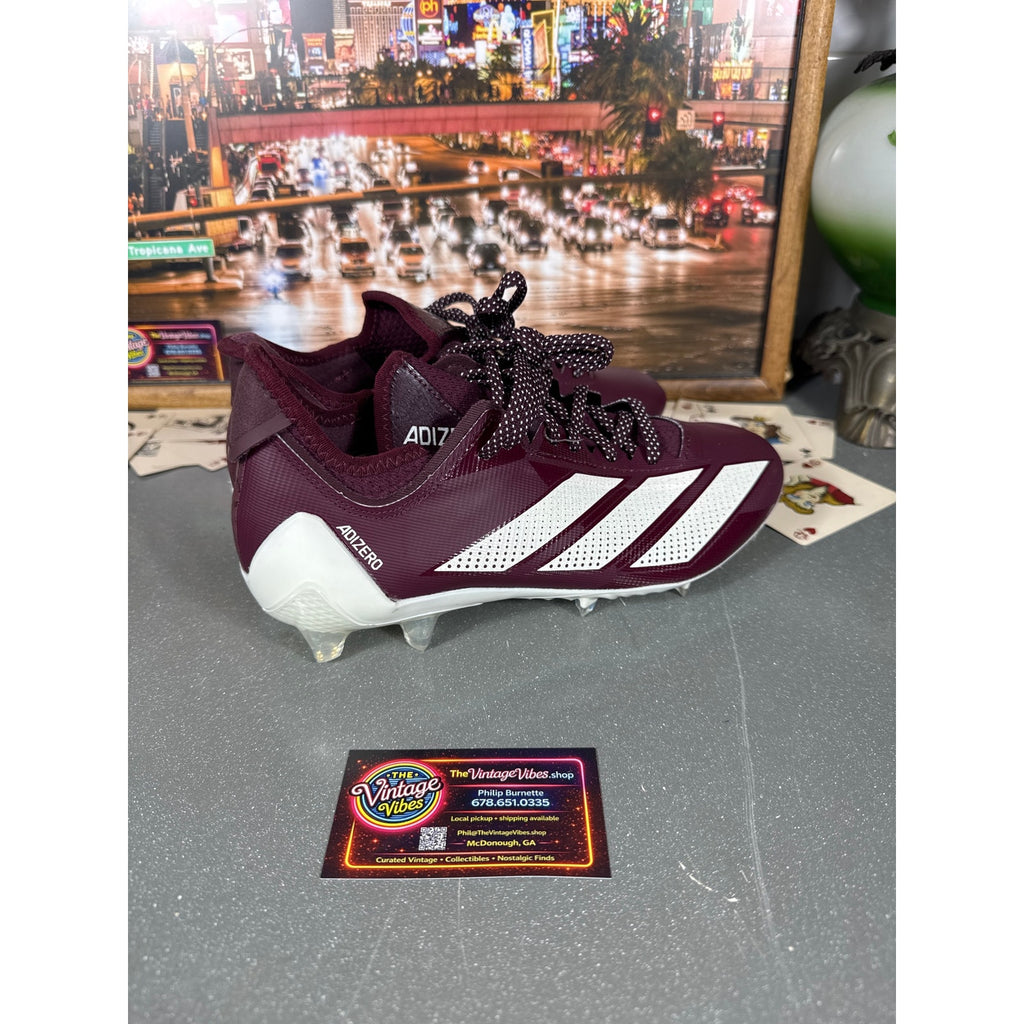 Adidas Adizero Electric.1 Football Cleats Burgundy White IF4196 Men’s 7.5 New