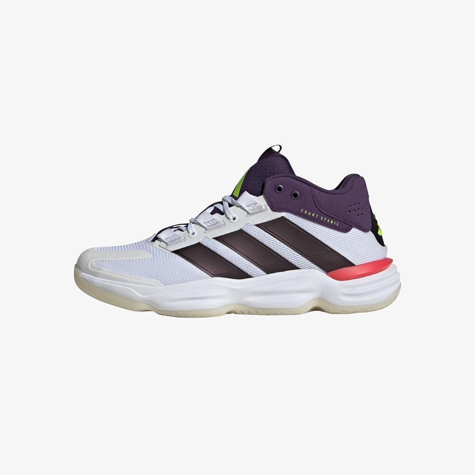 Adidas Court Stabil M White Purple Men 11 / 12.5 Women Indoor Volleyball Shoes