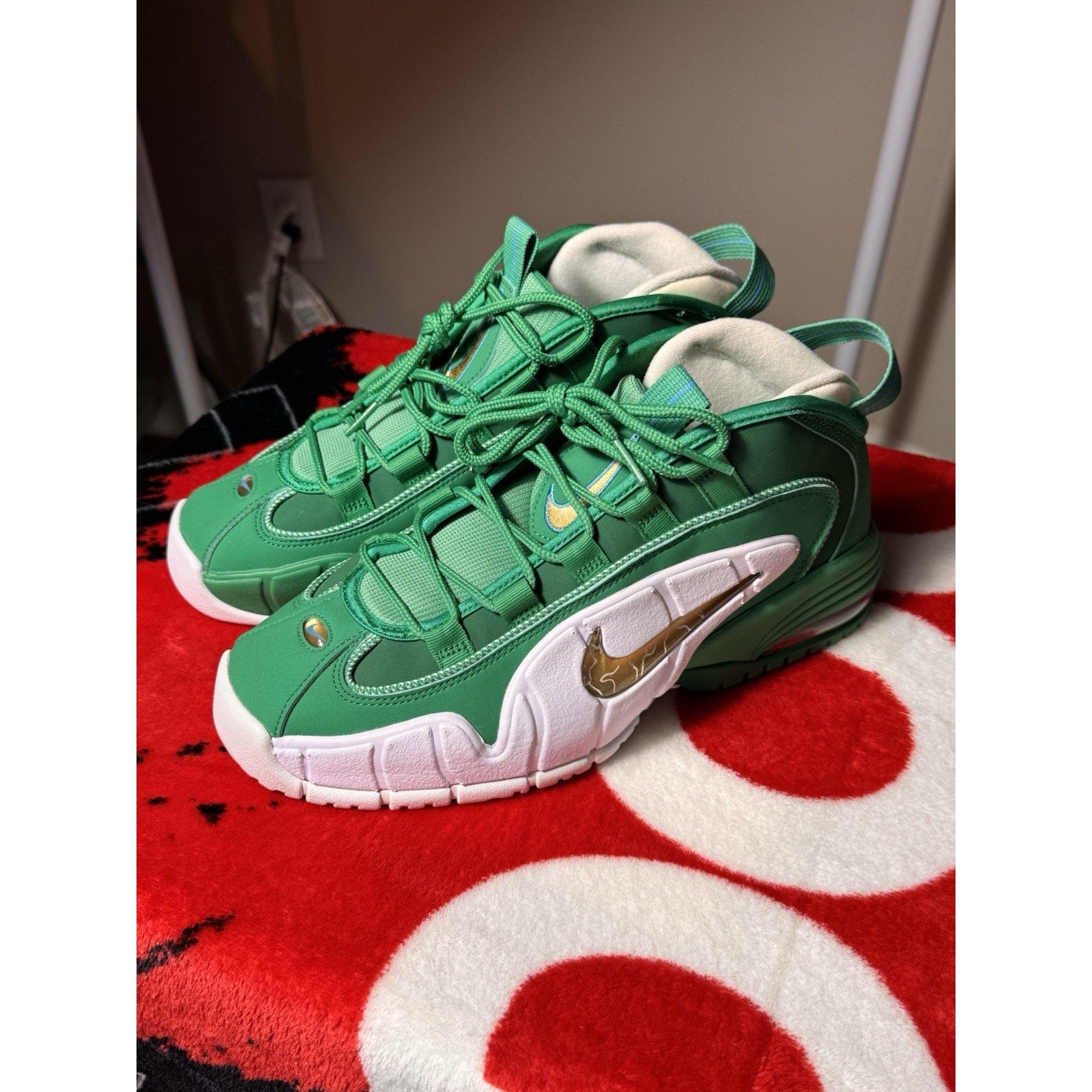 Nike Air Max Penny 1 Stadium Green Metallic Gold White FQ8827-324 sz 9.5 Men's
