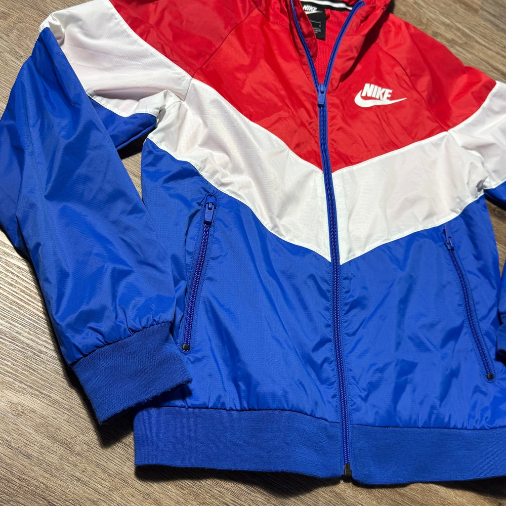 Nike Windrunner Hooded Jacket Youth Large CJ6722-657 Red Blue White