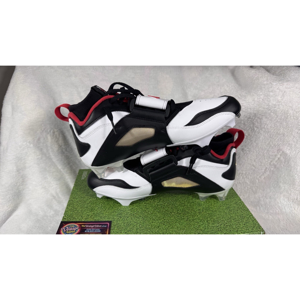 Nike Diamond Turf 93 TD Football Cleats Men’s 9 White Black Red HF5298-100 New