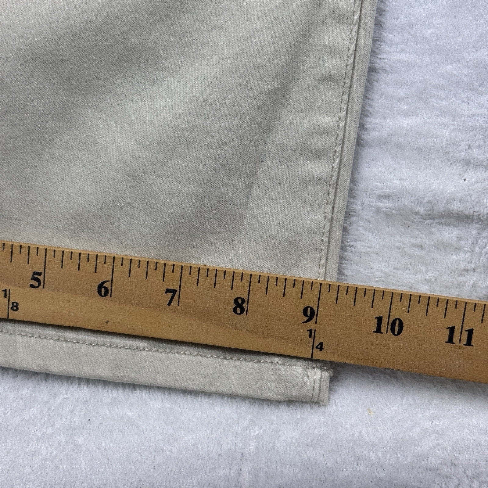 Joseph Abboud Classic Fit Sateen Pants Men’s 40 x 30 Cotton Stretch Stone Beige