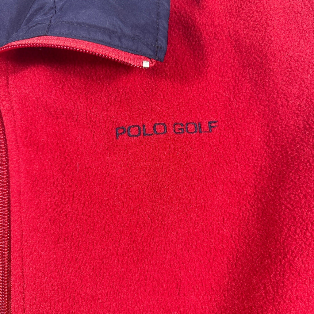 Vtg Polo Sport Golf Ralph Lauren Reversible Vest Men’s XL Navy Red Fleece 90s