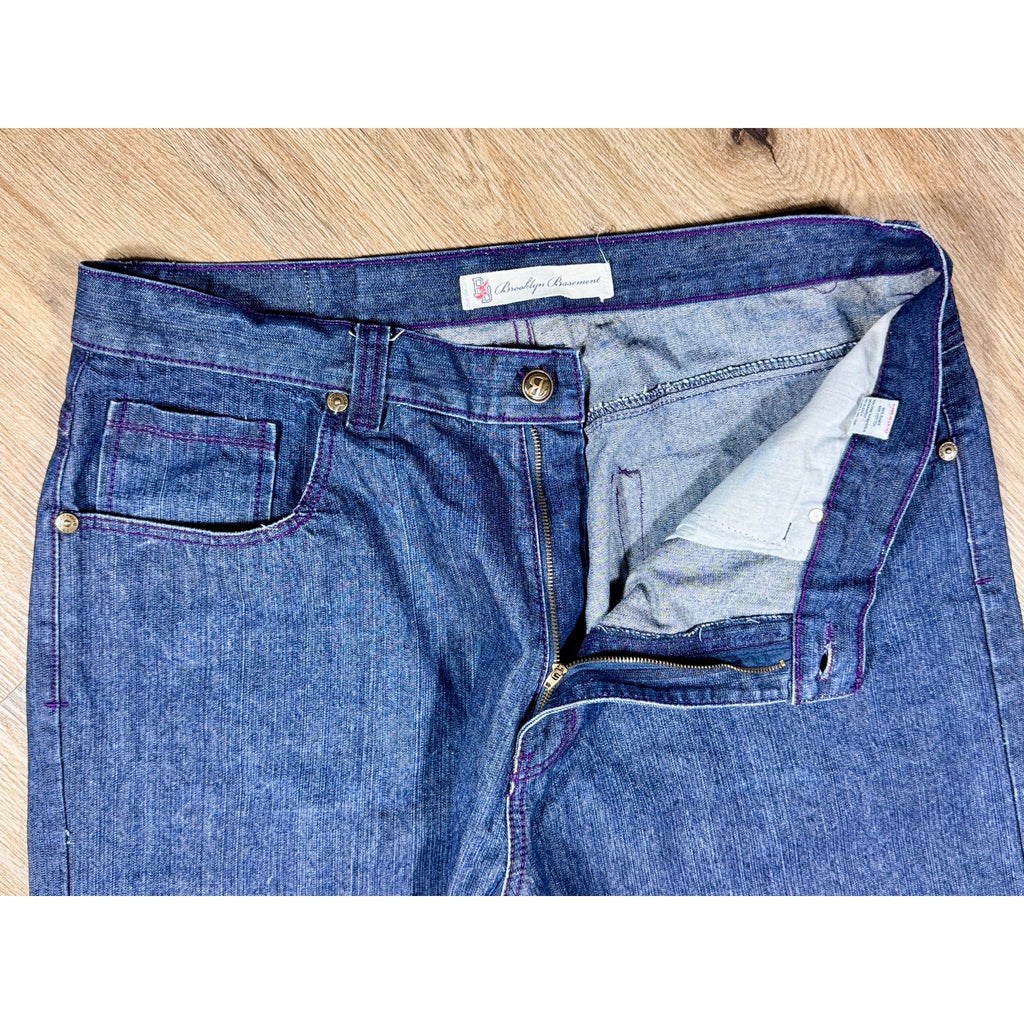 Brooklyn Basement Wide Leg Baggy Jeans Men’s 40x32 Dark Wash Y2K Skater Hip Hop