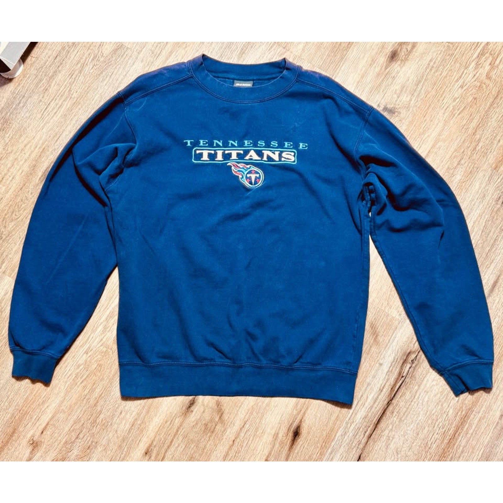 Vintage The Edge Tennessee Titans NFL Embroidered Crewneck Sweatshirt Blue Men’s Medium Y2K