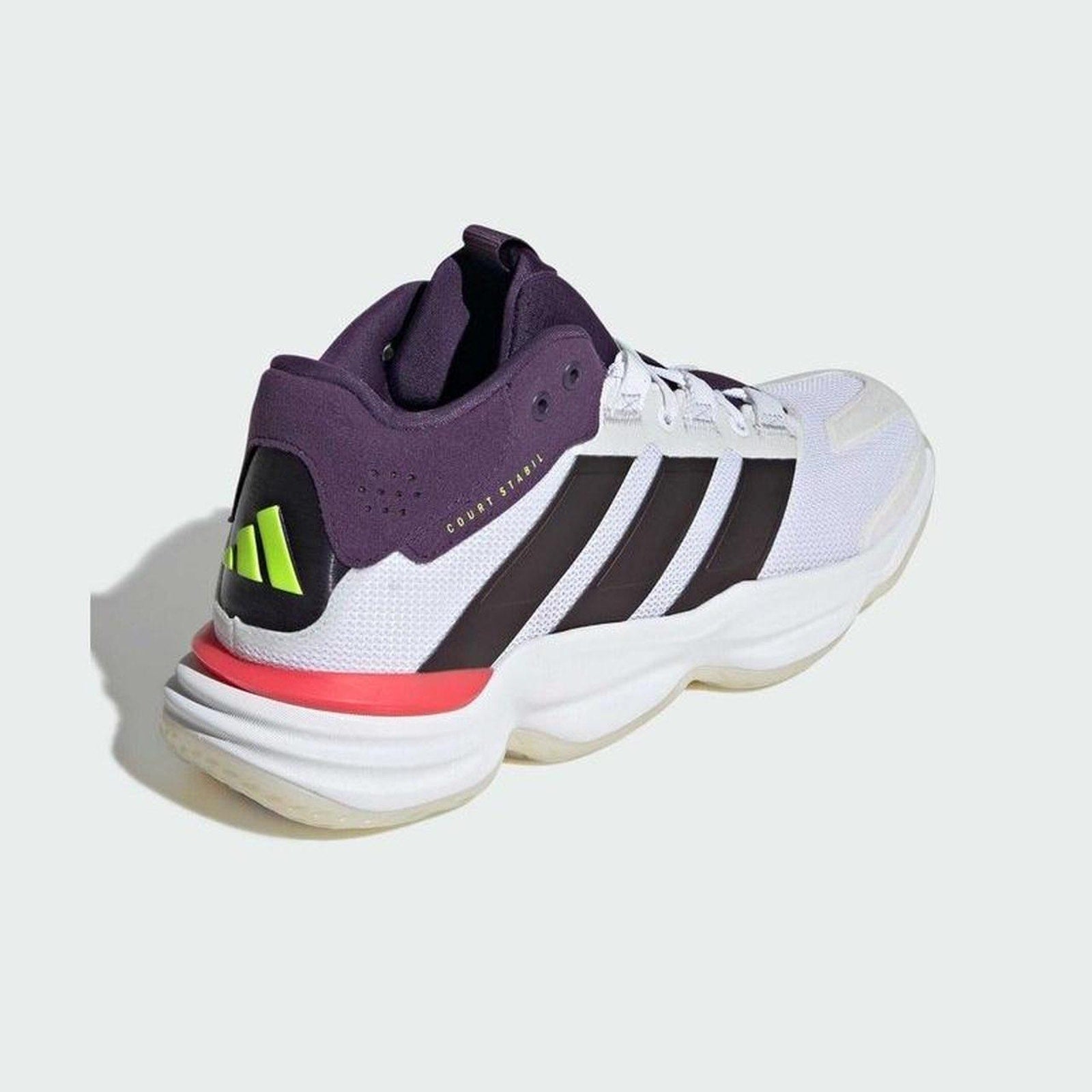 Adidas Court Stabil M White Purple Men 11 / 12.5 Women Indoor Volleyball Shoes