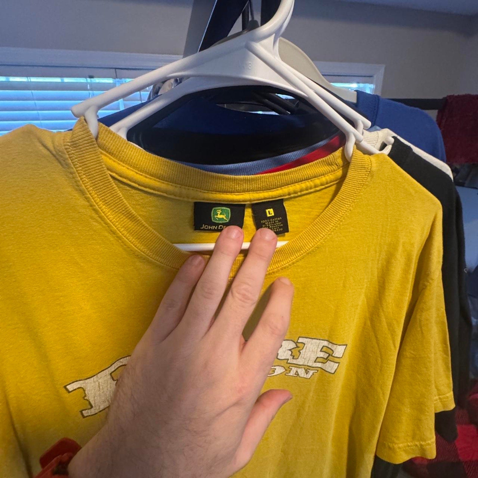John deere yellow t shirt with