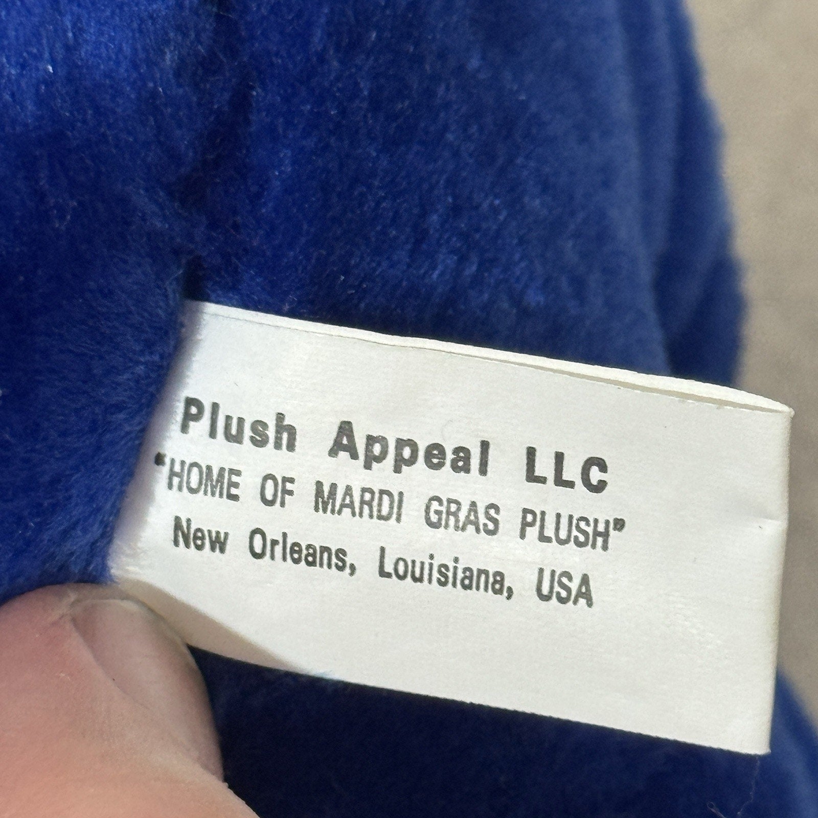 Rare Plush Appeal Blue Elephant Plush Stuffed Animal I Love You Heart Vtg NWT
