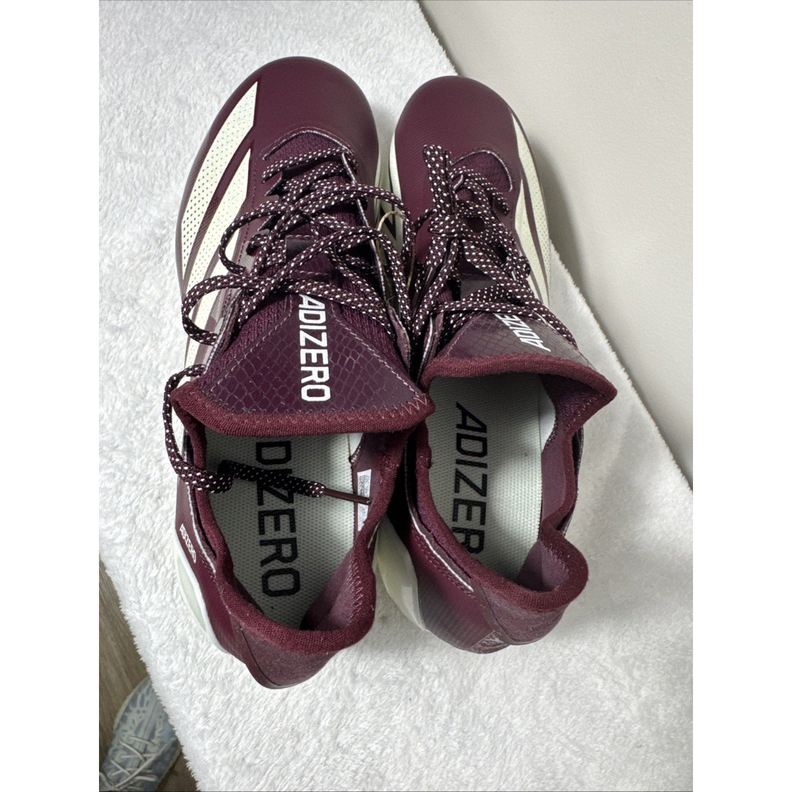 Adidas Adizero Electric.1 Football Cleats Men’s Sz 11.5 Maroon White NFL New
