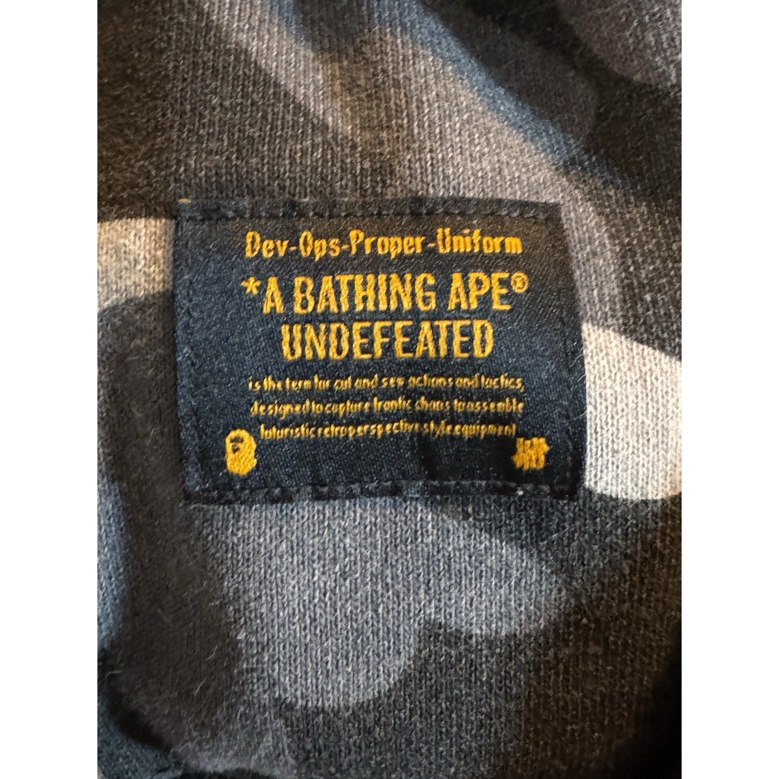 BAPE x Undefeated Tiger Shark Split Camo Full Zip Hoodie Japan XL Rare HTF Y2K