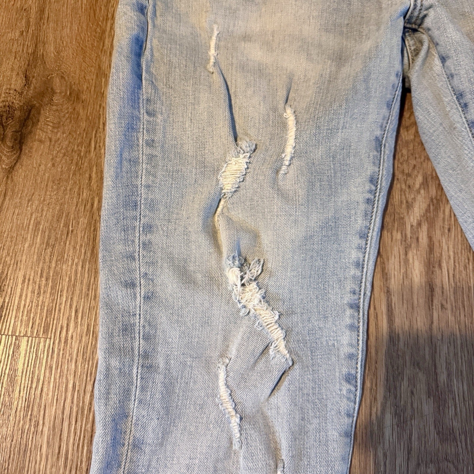 Purple Brand P002 Jeans Mens 30x31 Light Wash Distressed Slim Tapered Denim Rips