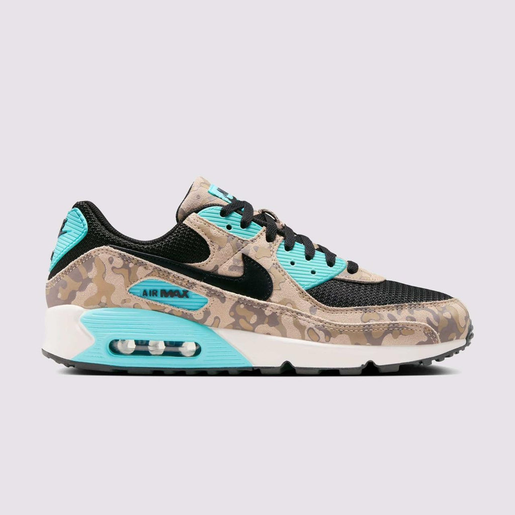 Nike Air Max 90 GS Camo Teal Black Tan IF3092-100 Youth Size 6Y Women's 7.5 - 8