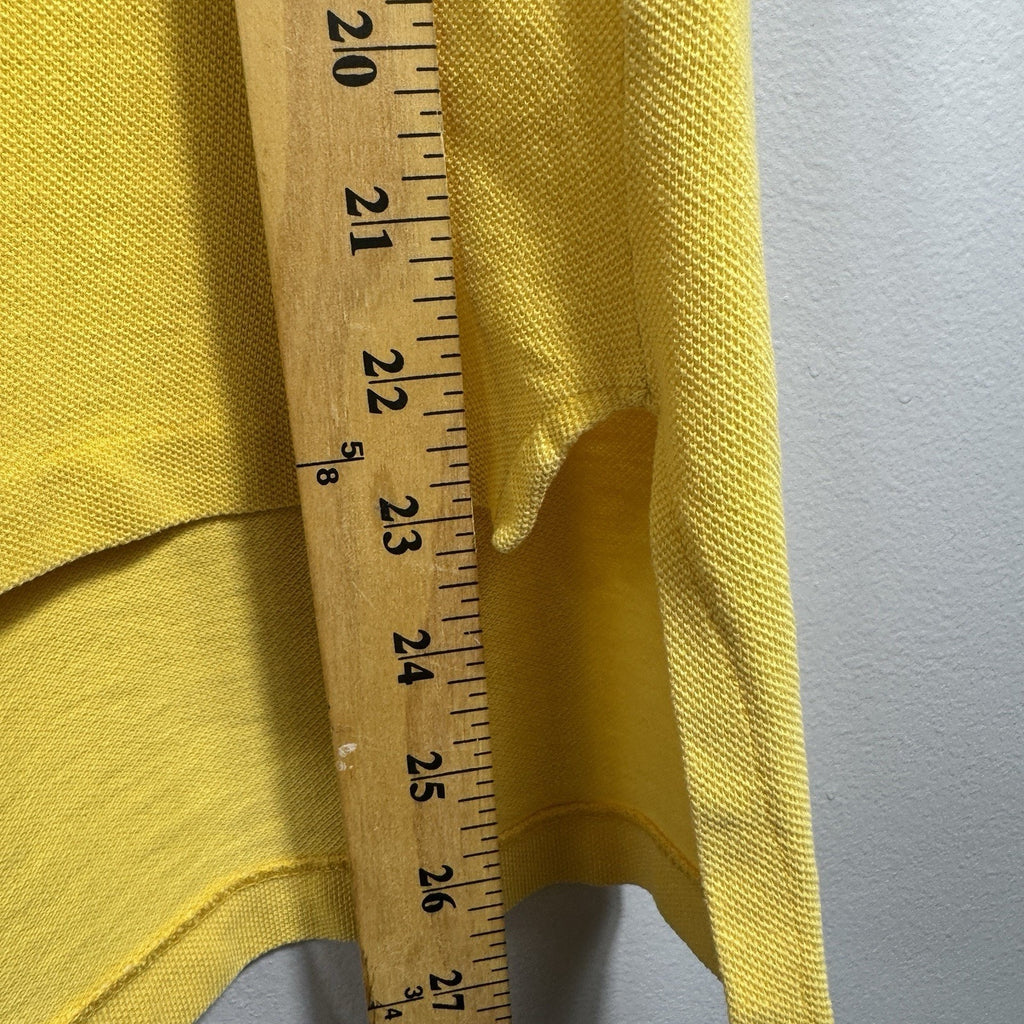 Vtg 60s-70s IZOD Lacoste Yellow Polo Shirt Crocodile Logo Cotton Mens Slim S XS
