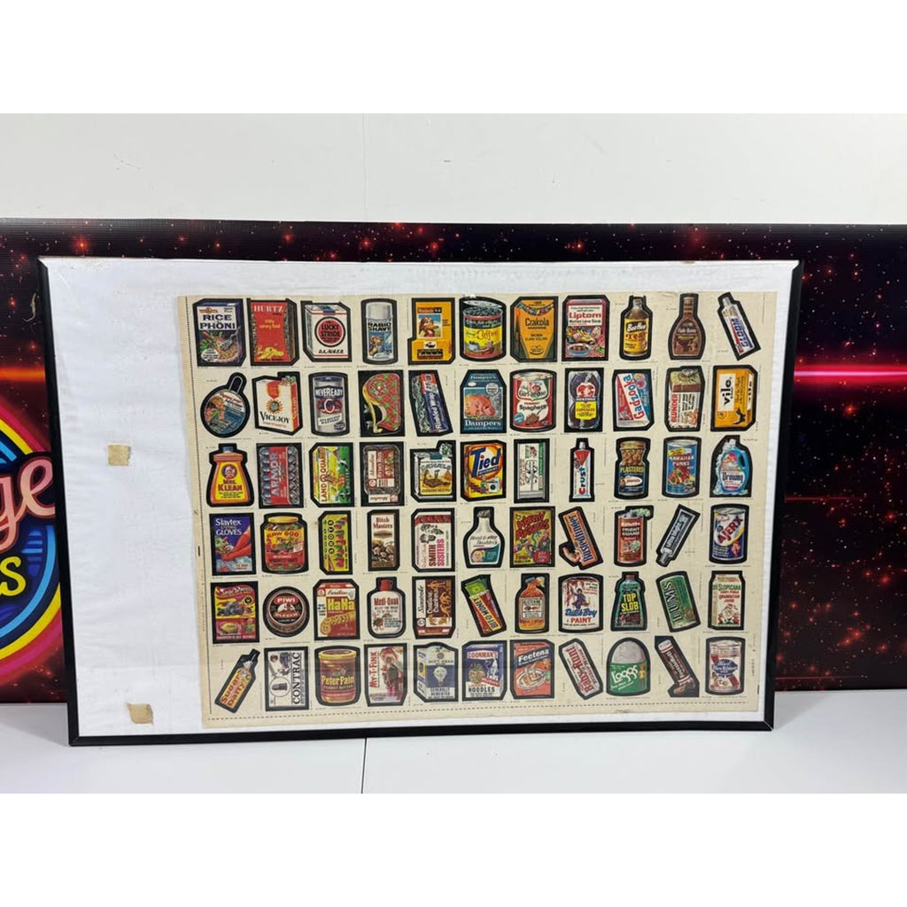 Original 1979 Topps Wacky Packages Cards Uncut Sheet Vintage Display 66 Labels