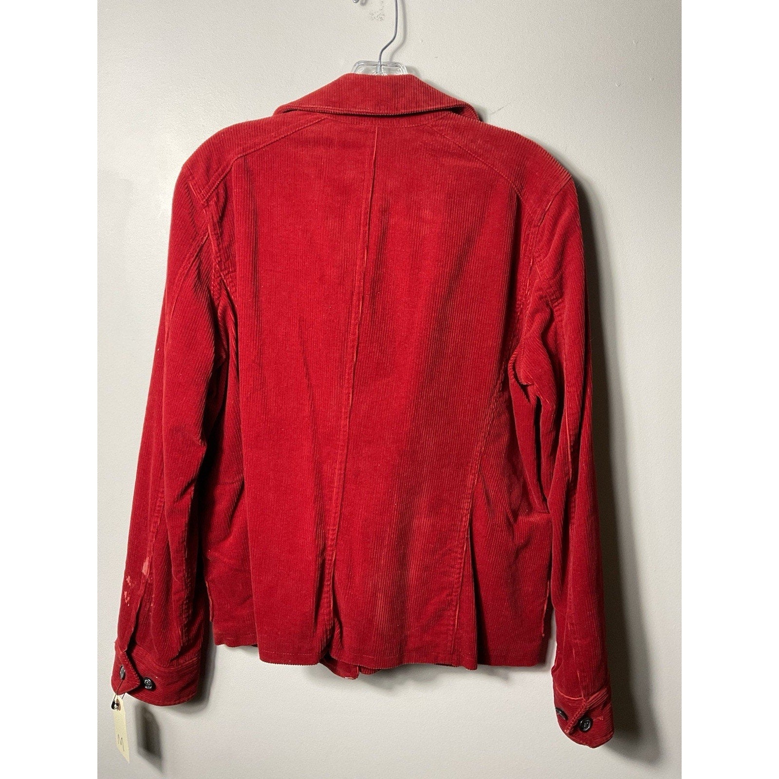 American Living Single Breasted Corduroy Jacket Women's Size M Rust Orange