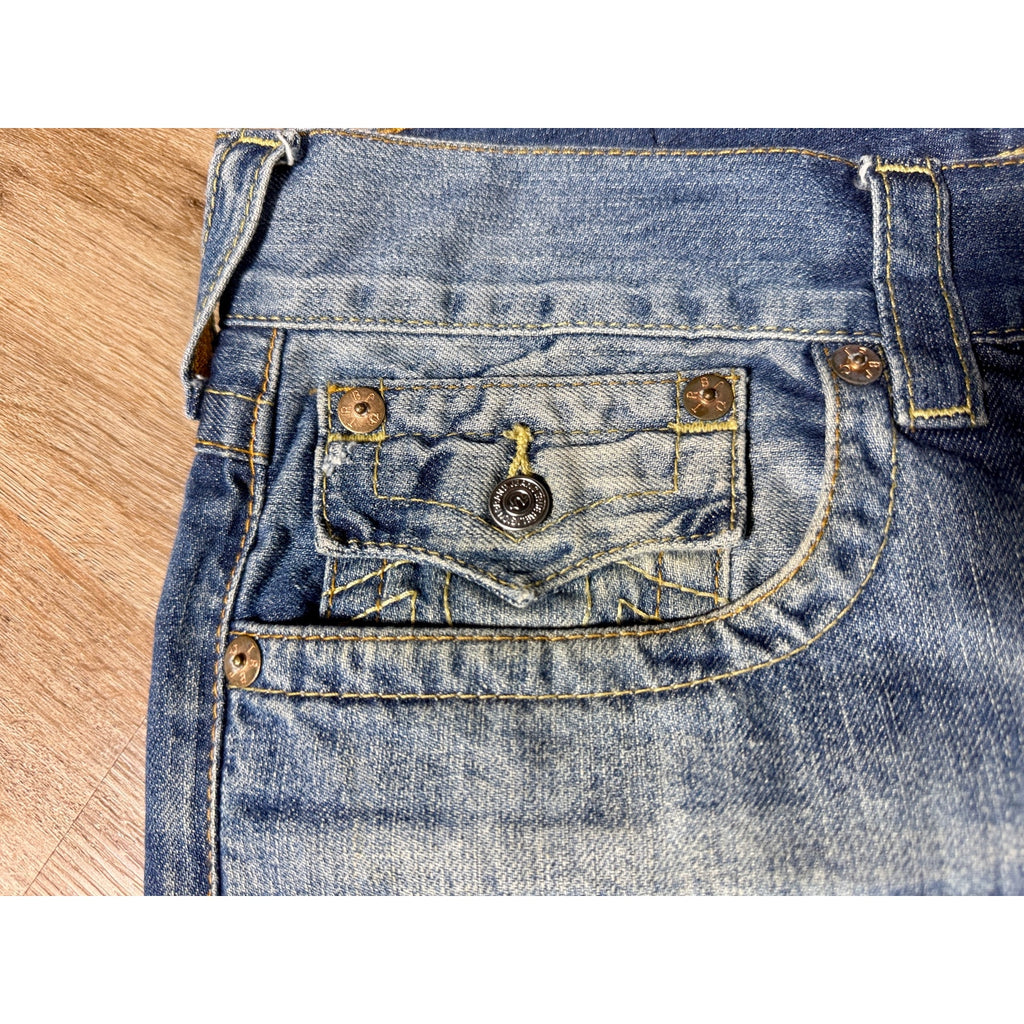 True Religion Ricky Straight Jeans Men’s 34x31 Y2K Medium Wash Denim 2013 Baggy