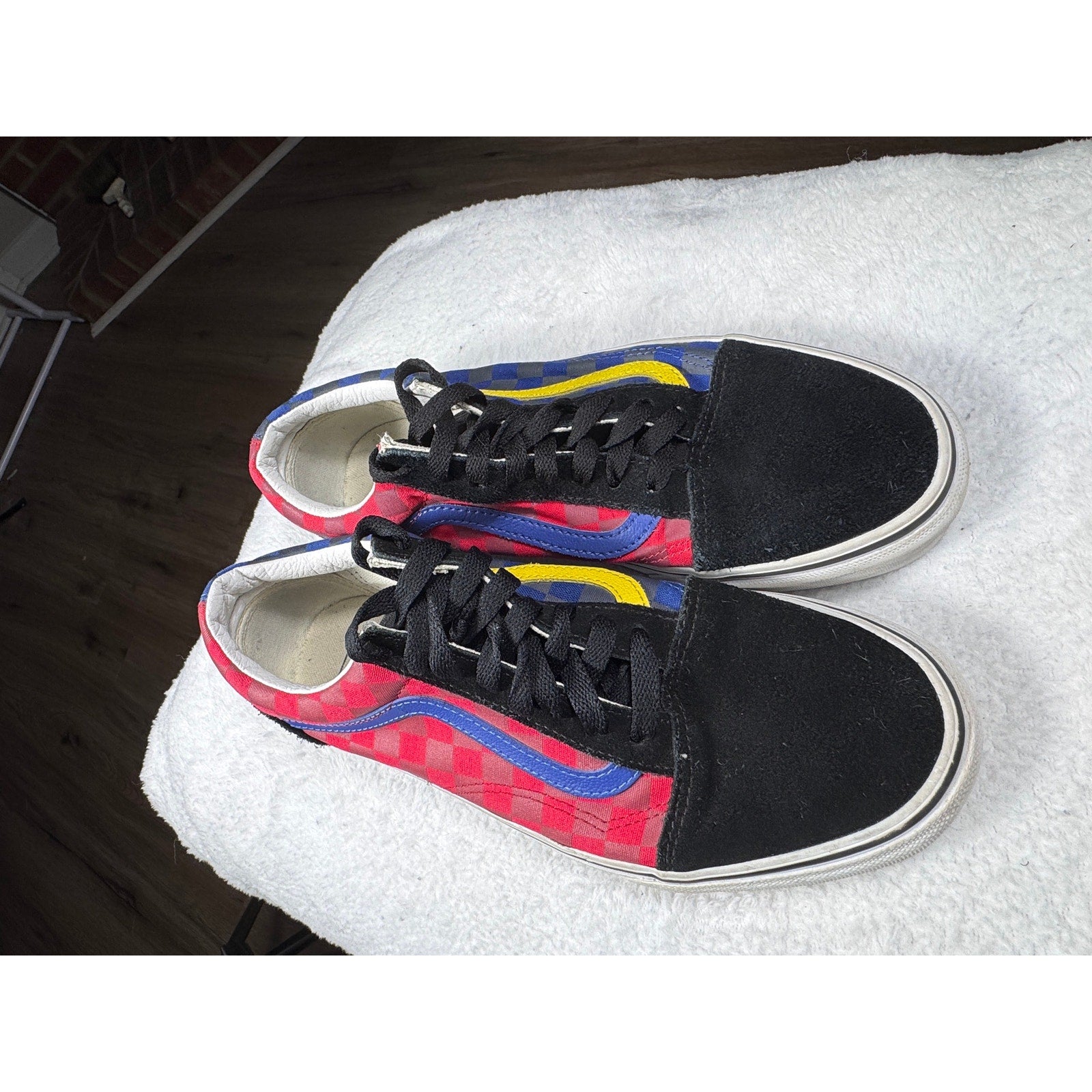 Vans Old Skool Mismatch Checkerboard Colorblock Skate Shoes Men’s 8 W 9.5 500714